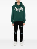 AMIRI logo-appliqué cotton hoodie