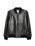 SANDRO zip-up leather jacket
