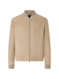 Zegna light taupe suede bomber