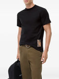 Burberry Check cashmere-patch cotton T-shirt