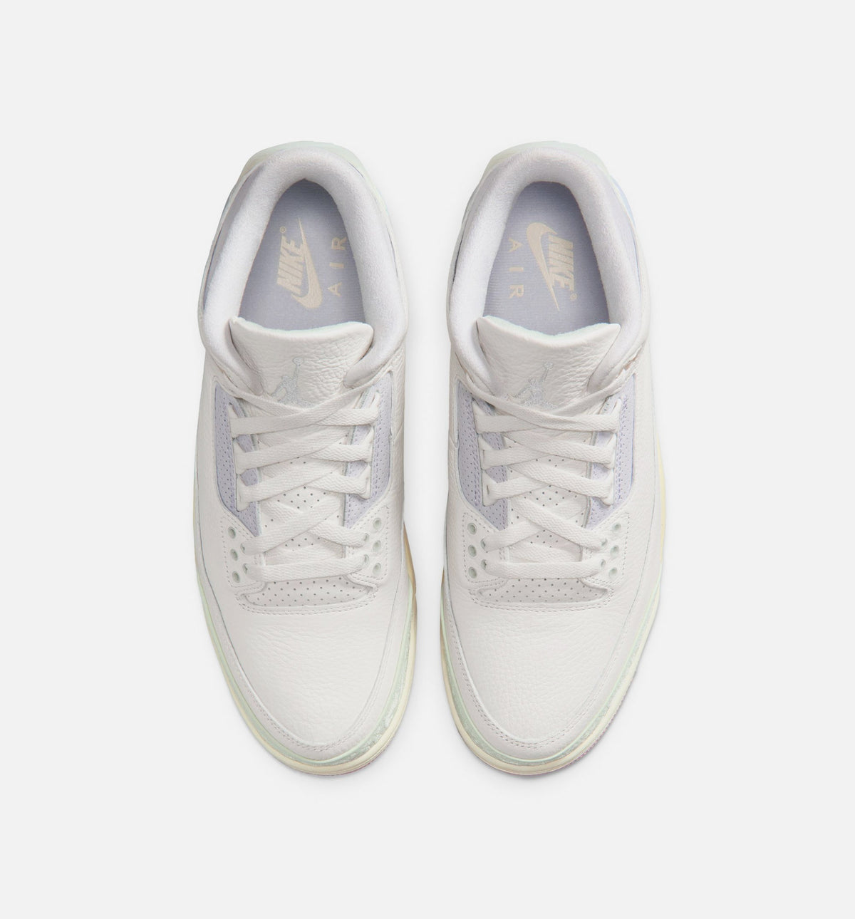Air Jordan 3 Retro Sail And Jade Aura Men's Lifestyle Shoes - Sail / Jade Aura / Aura / Iced Carmine
