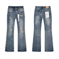 Purple Brand Blue Distressed Bootcut Jeans