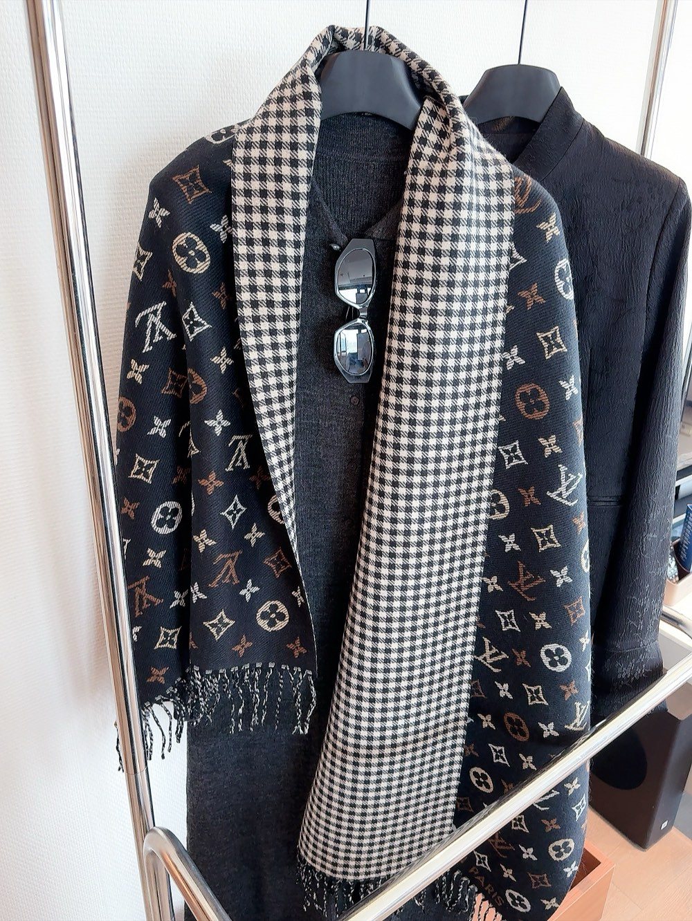 Louis Vuitton Reversible Monogram Fringe Scarf